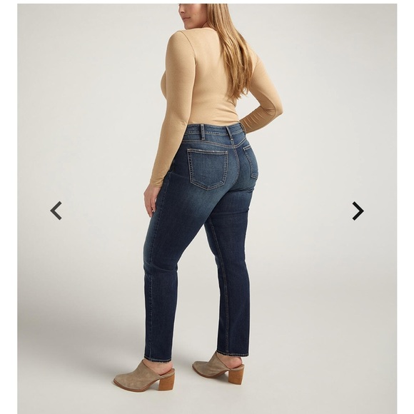 Silver Jeans Co. Suki Mid-rise Straight Leg Jeans Indigo Size 16 - Picture 2 of 13